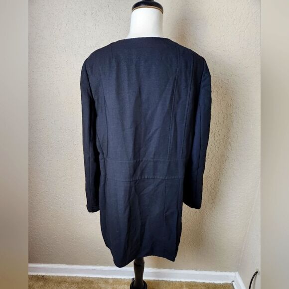 AKRIS Wool Blend Blazer Jacket Black Size 12 - Picture 2 of 10